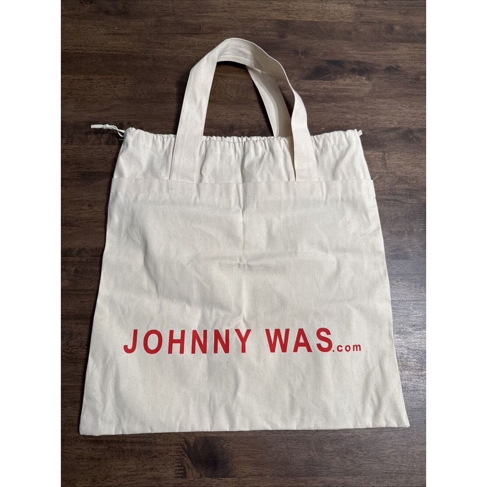 Johnny Was Canvas Tote Drawstring‎ Bag